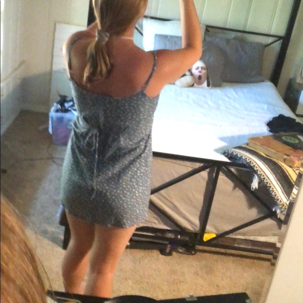 blue and white floral pacsun dress
